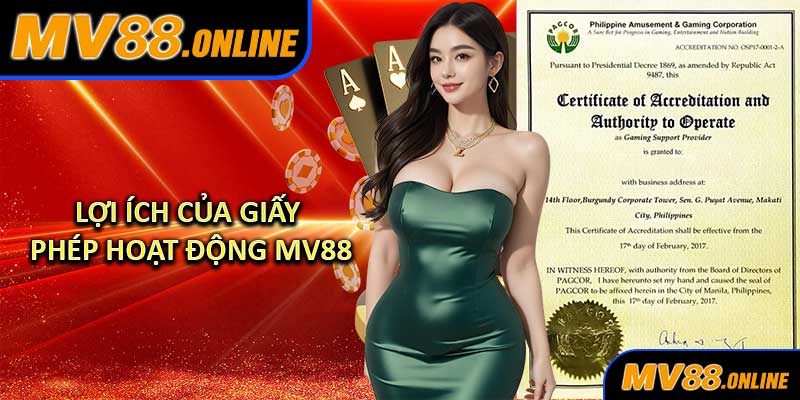 Lợi ích của giấy phép hoạt động MV88